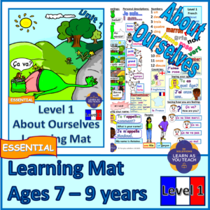 AGES 7-9: ESSENTIAL FRENCH LEARNING MAT - ABOUT OURSELVES