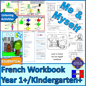 KS1 FRENCH: YEAR 1 WORKBOOK - ME & MYSELF
