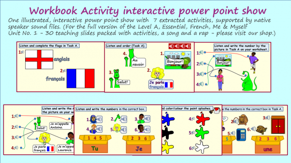 KS1 FRENCH: YEAR 1 WORKBOOK - ME & MYSELF - Image 2