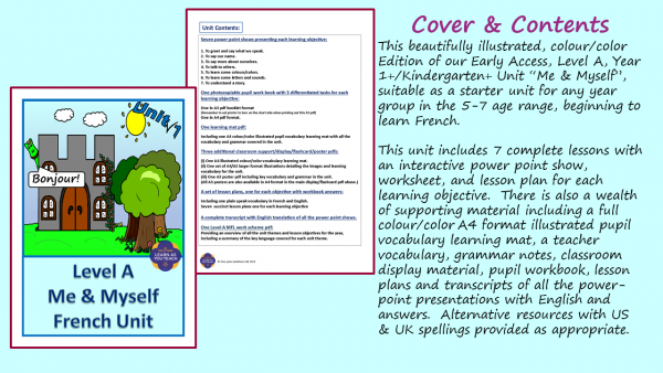 KS1 FRENCH: YEAR 1 PREMIUM UNIT - ME & MYSELF - Image 2