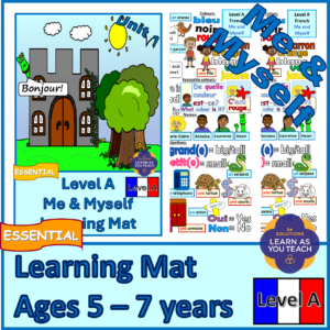 Ages 5-7: French Learning Mat - Me & Myself