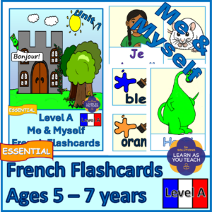 Ages 5-7: French Flashcards - Me & Myself