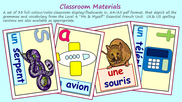 KS1:YEAR 1 FRENCH FLASH/BOOMCARDS - ME & MYSELF - Image 3