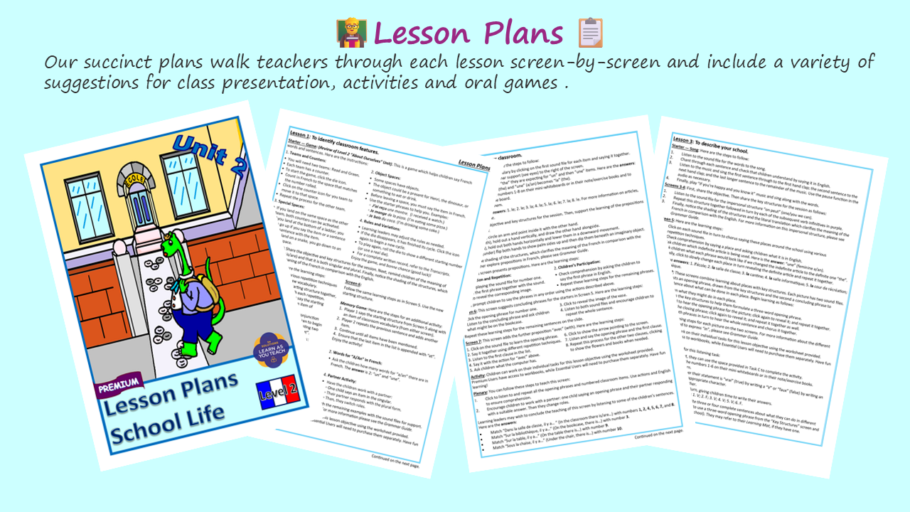 AGES 9-11: FRENCH PREMIUM UNIT - SCHOOL LIFE - Image 12