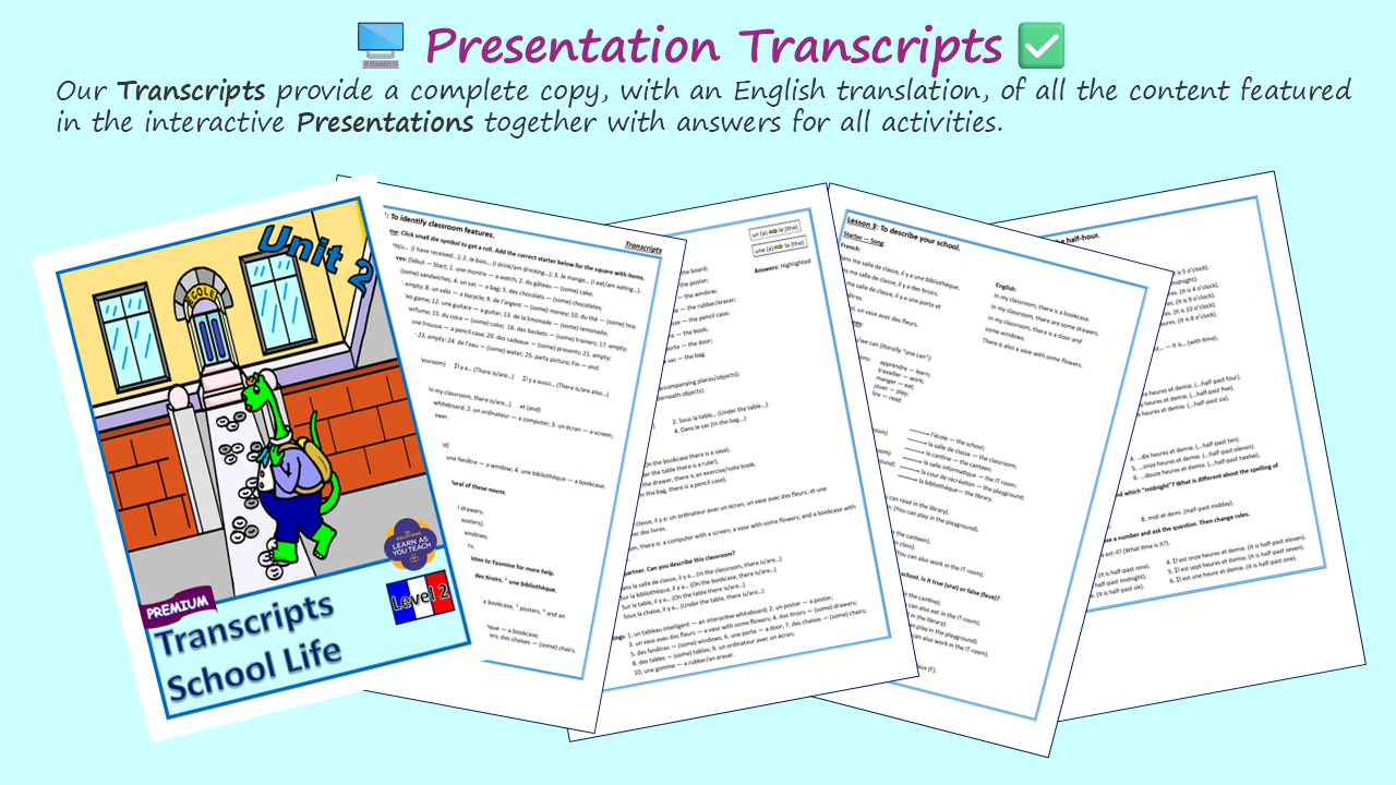 AGES 9-11: FRENCH PREMIUM UNIT - SCHOOL LIFE - Image 4