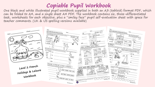 KS2 FRENCH: YEAR 4 PREMIUM UNIT - HOLIDAYS & LEISURE - Image 5