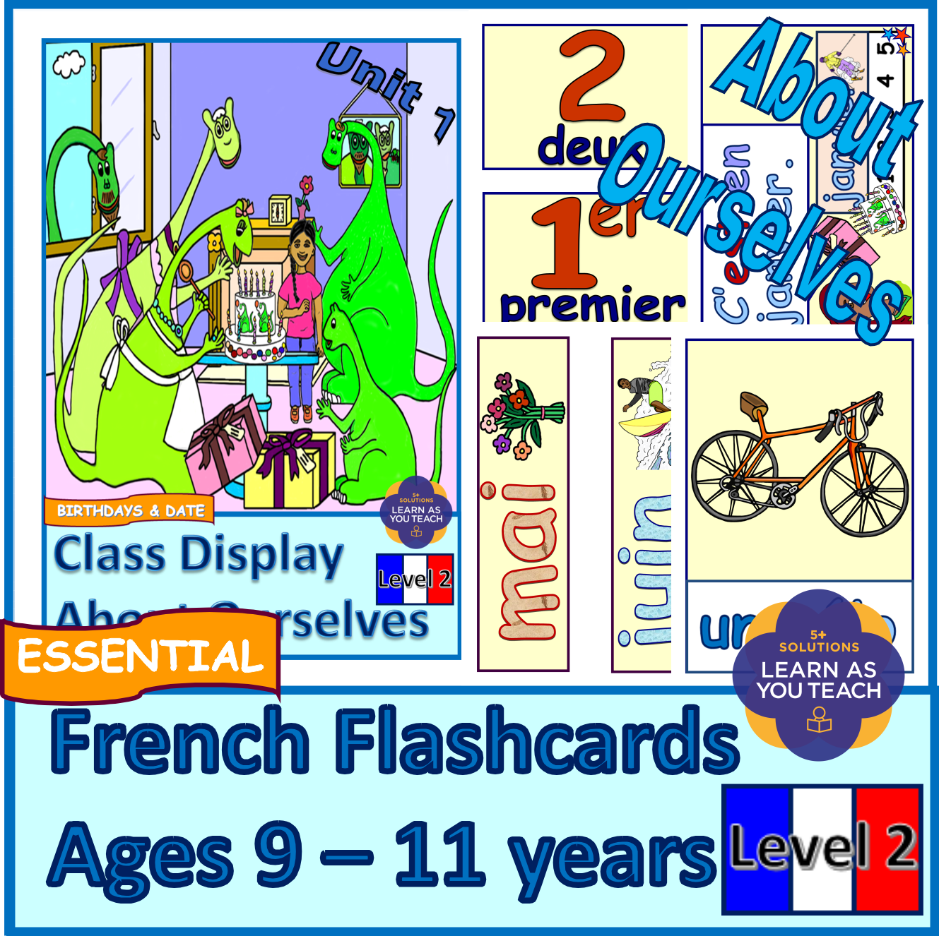 Ages 9-11 French Flashcards - About Ourselves