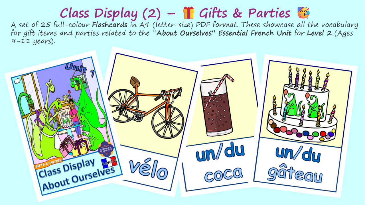 Ages 9-11 French Flashcards - About Ourselves - Image 4
