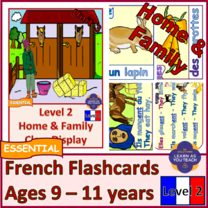 Ages 9-11: French Flashcards - Home & Family