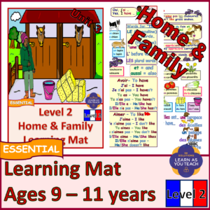 Ages 9-11: French Learning Mat - Home & Family