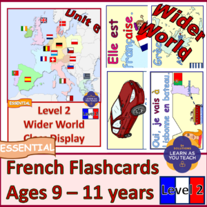 Ages 9-11: French Flashcards - Wider World