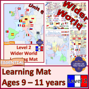 Ages 9-11: French Learning Mat - Wider World
