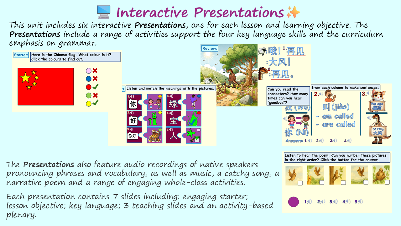 Ages 5-6 Mandarin Unit - Me & Myself - Image 3