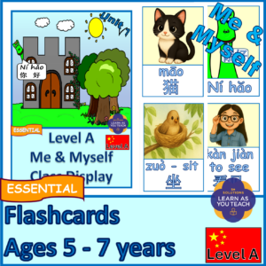 Ages 5-7: Mandarin Flashcards - Me and Myself