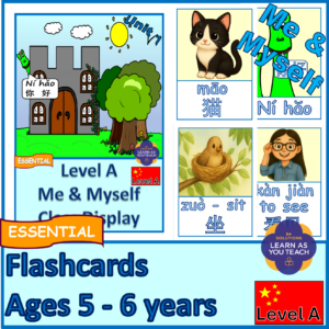 Ages 5-6: Mandarin Flashcards - Me and Myself