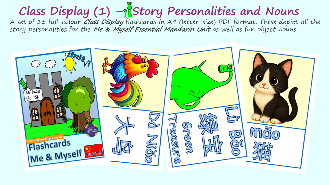 Ages 5-6: Mandarin Flashcards - Me and Myself - Image 3