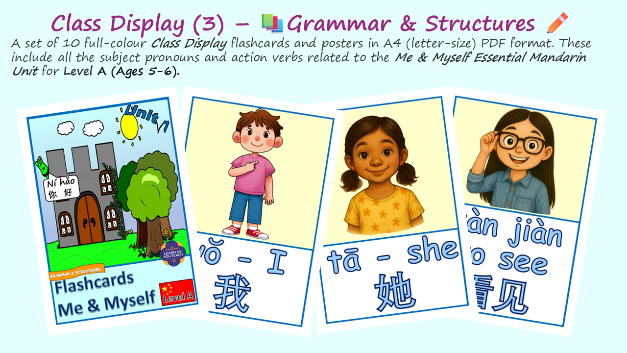 Ages 5-6: Mandarin Flashcards - Me and Myself - Image 5