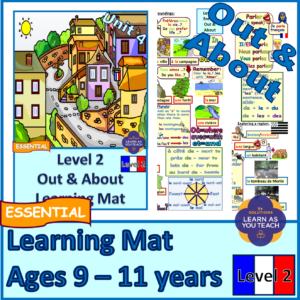Ages 9-11: French Learning Mat - Out & About