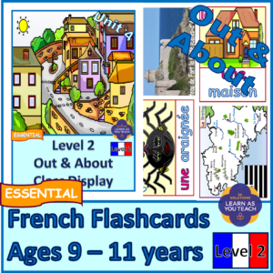 Ages 9-11: French Flashcards - Out & About