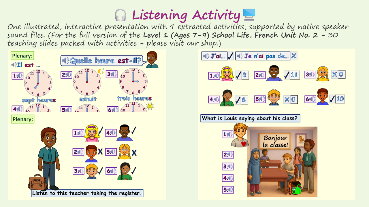 Ages 7-9: French Workbook- School Life - Image 4