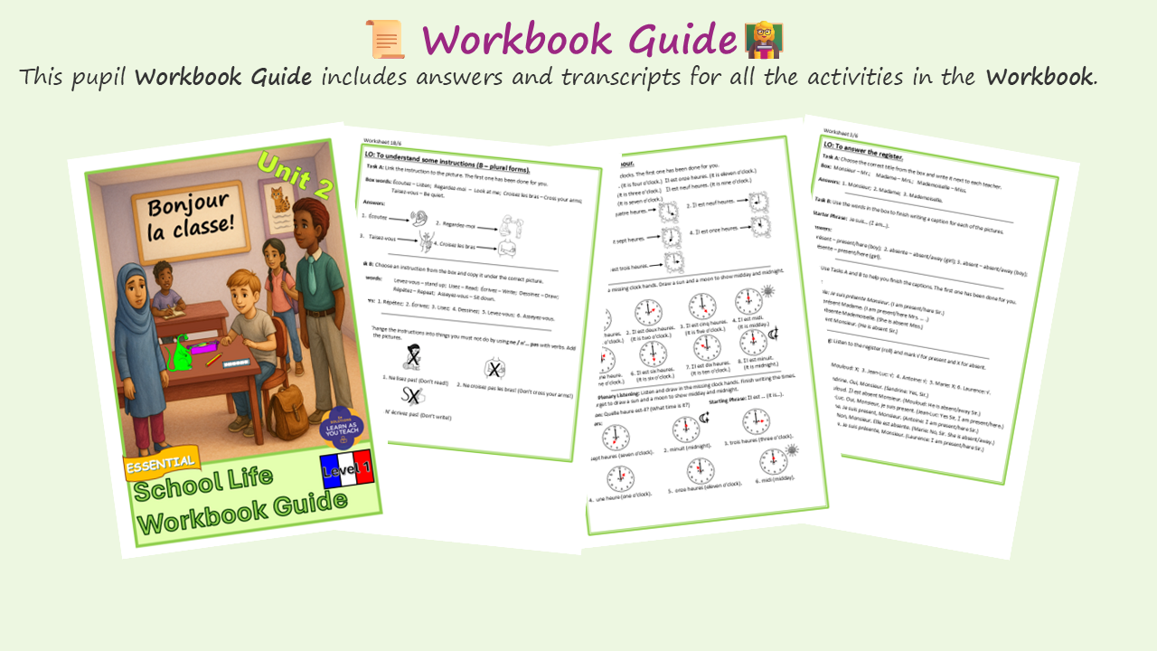 Ages 7-9: French Workbook- School Life - Image 5