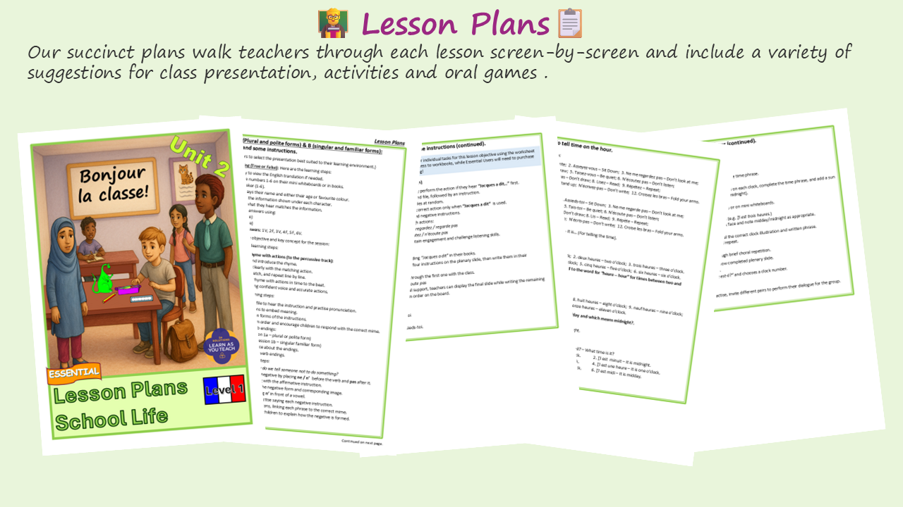 Ages 7-9: French Unit - School Life - Image 5