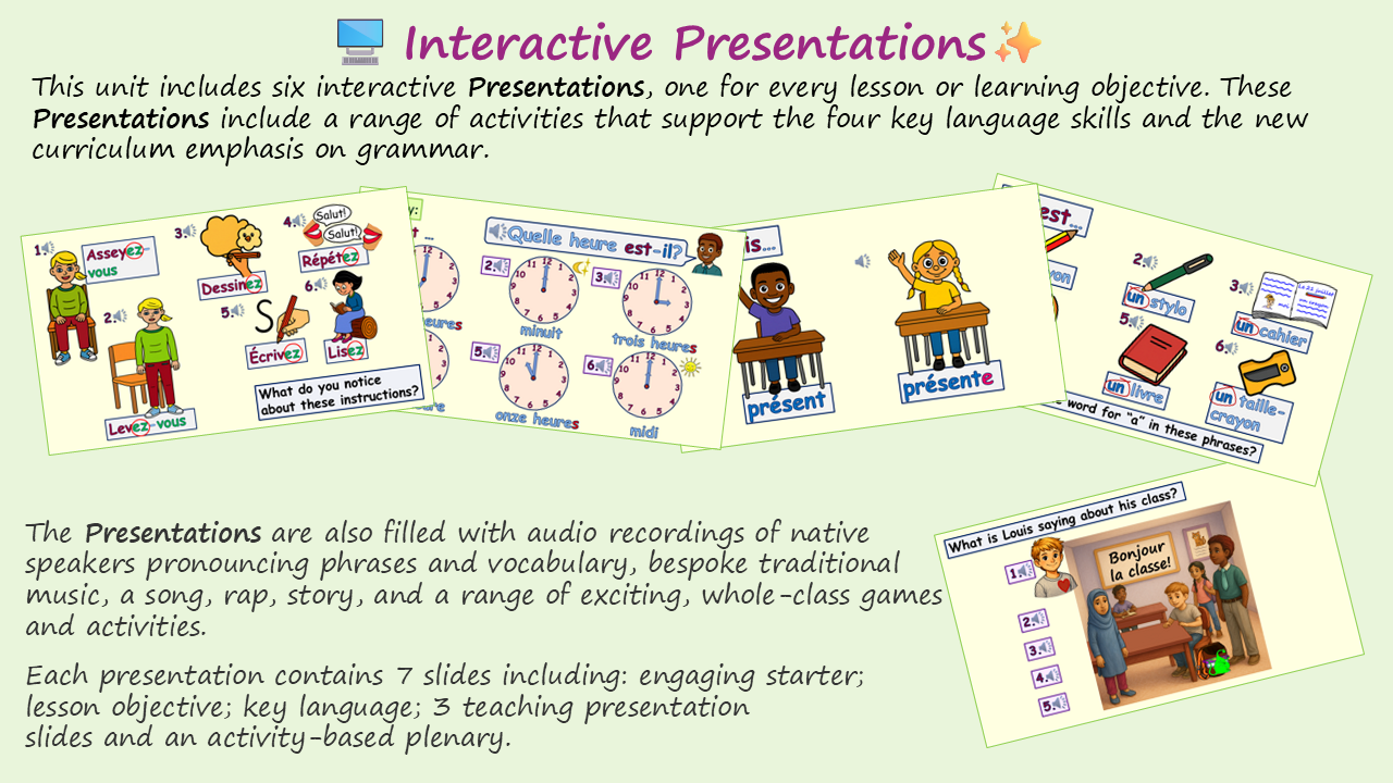 Ages 7-9: French Unit - School Life - Image 3